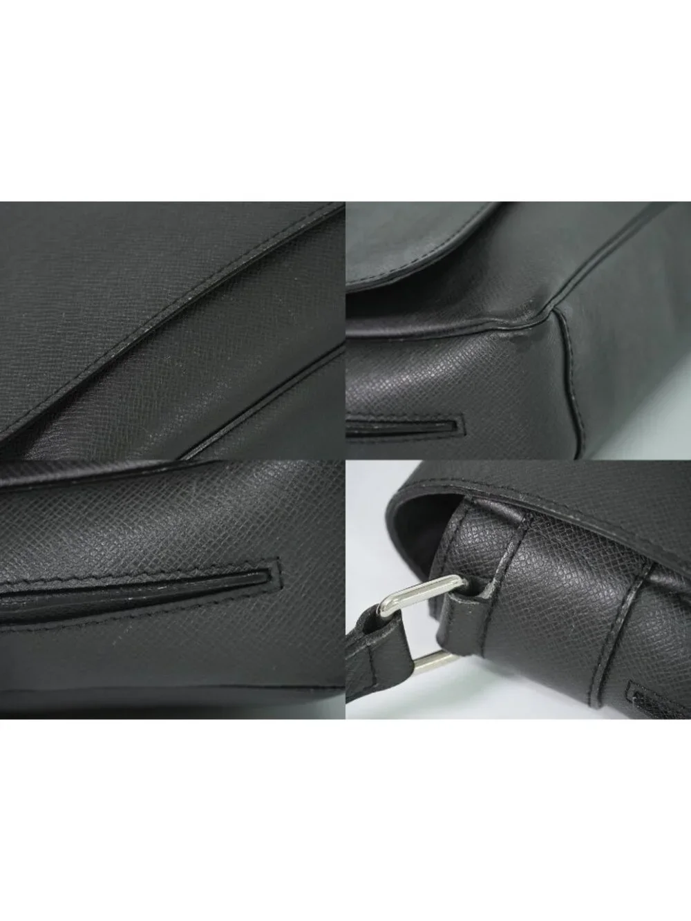 Louis Vuitton LV PM Taiga Leather Shoulder Bag Ardoise Black Second